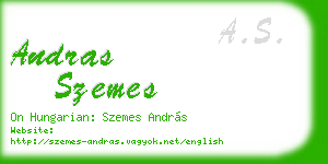 andras szemes business card